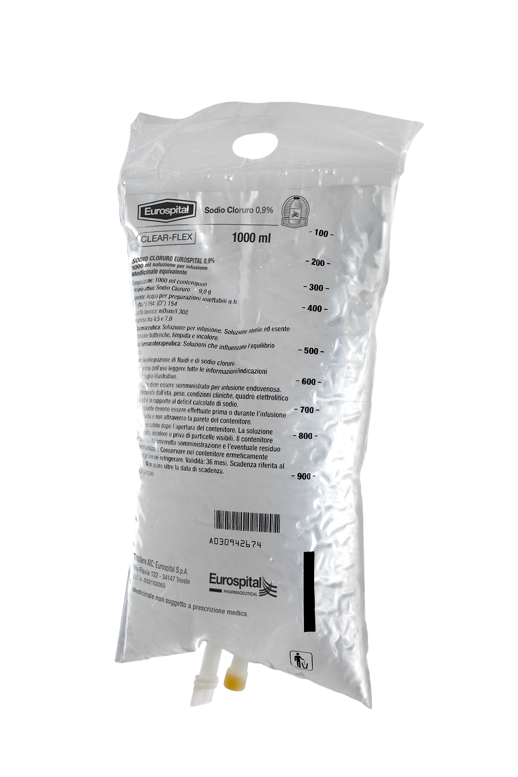 SODIO CLORURO EUROS*0,9%1000ML - pharmaonline24.it