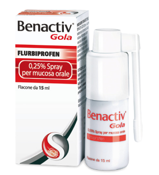 BENACTIV GOLA*SPRAY 15ML 0,25% - pharmaonline24.it
