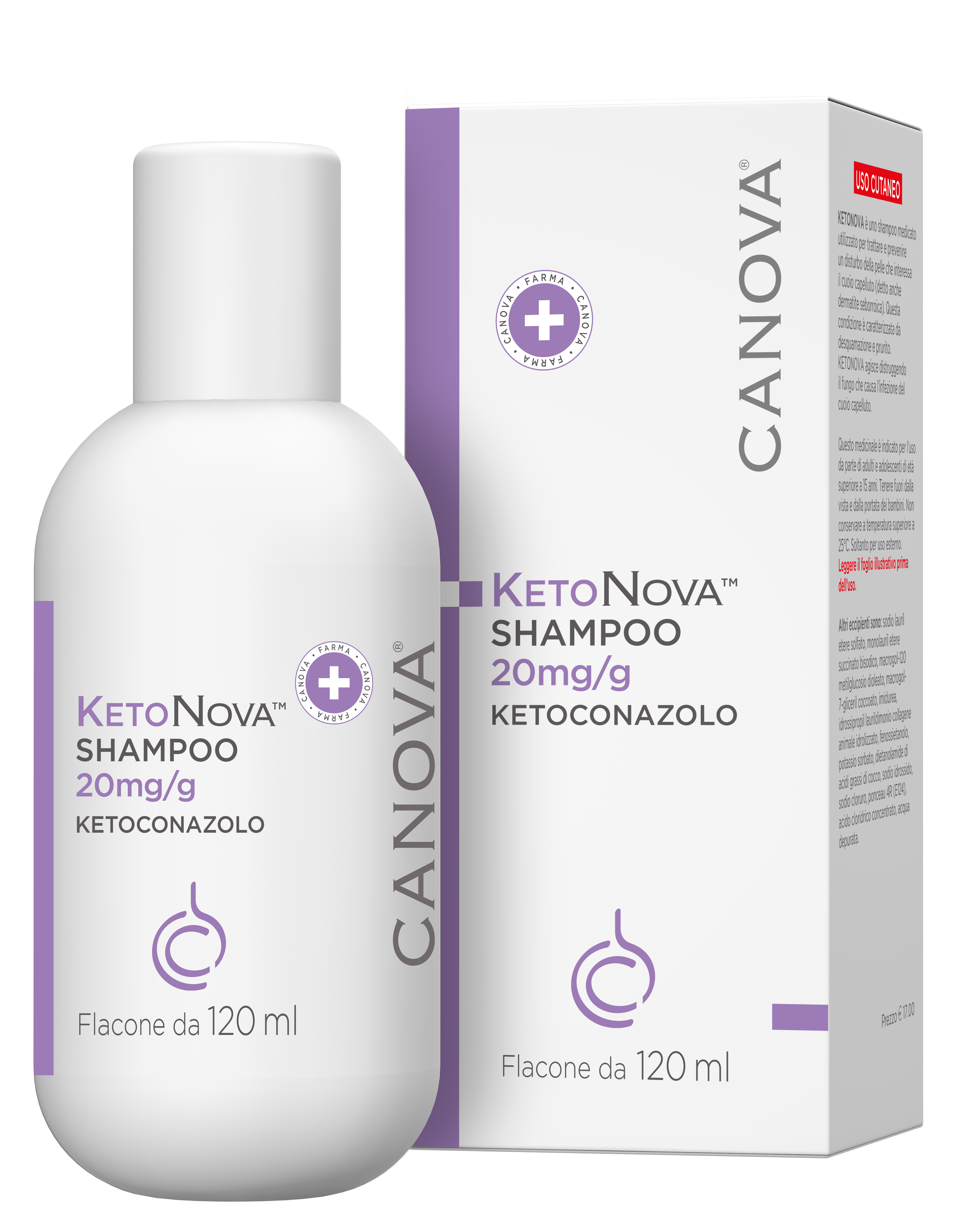 KETONOVA*SHAMPOO 120ML 20MG/G - pharmaonline24.it