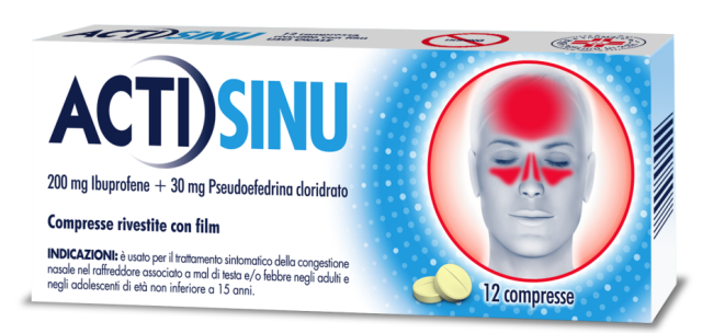 ACTISINU*12CPR 200MG+30MG - pharmaonline24.it