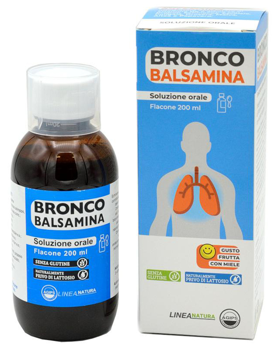 BRONCOBALSAMINA SOLUZIONE ORALE 200 ML GUSTO FRUTTA CON MIELE - pharmaonline24.it