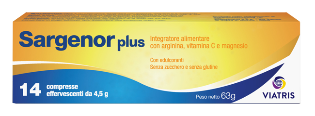SARGENOR PLUS 14 COMPRESSE EFFERVESCENTI DA 4,5 G - pharmaonline24.it