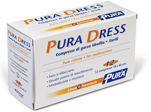 GARZA IDROFILA PURA DRESS 18X40CM 12 PEZZI - pharmaonline24.it