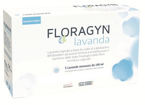 LAVANDA VAGINALE A BASE DI LATTOBACILLI LISATI FLORAGYN LAVANDA 140ML 5FLACONI - pharmaonline24.it