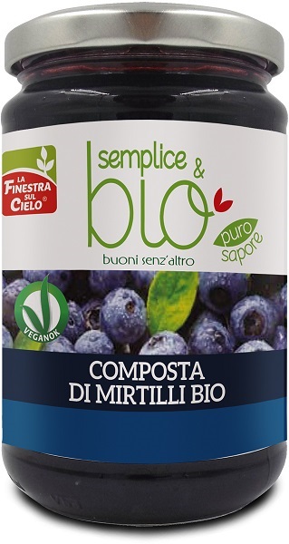 COMPOSTA DI MIRTILLI BIO CON POLPA DI MELA 320 G - pharmaonline24.it