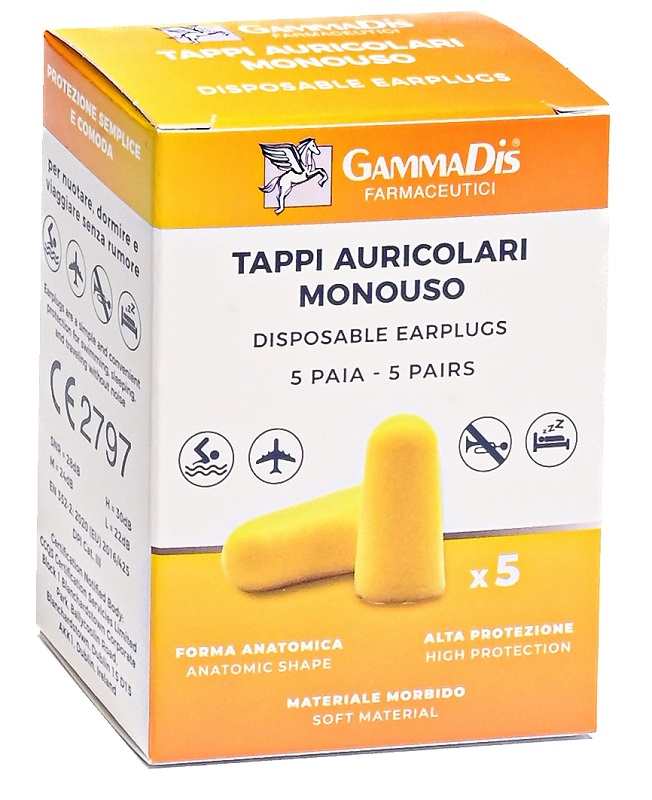 TAPPO AURICOLARE EAR GOMMAPIUMA 10 PEZZI GAMMADIS - pharmaonline24.it