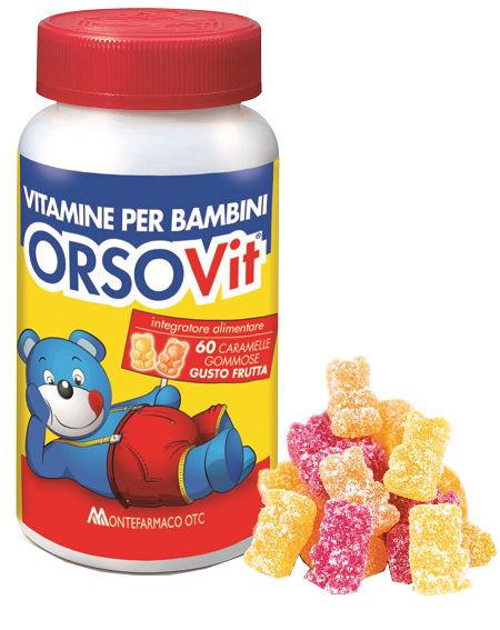 ORSOVIT CARAMELLE GOMMOSE VITAMINA BB SENZA GLUTINE 60 PEZZI - pharmaonline24.it