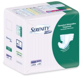 PANNOLONE PER INCONTINENZA A MUTANDINA SERENITY SOFTDRY MAXI LARGE 15 PEZZI - pharmaonline24.it