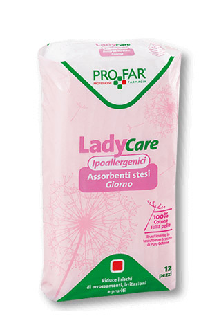 LADYCARE ASSORBENTI IPOALLERGENICI GIORNO 12 PEZZI PROFAR - pharmaonline24.it