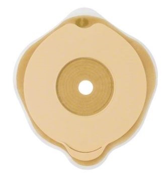 PLACCA PIANA FLEXIMA KEY 60 MM CON PROTETTORE CUTANEO IDROCOLLOIDALE E FLANGIA 5 PEZZI - pharmaonline24.it