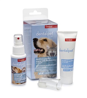 DENTALPET KIT DENTIFRICIO 50ML+SPRAY ORALE 50ML+1 DITALE - pharmaonline24.it