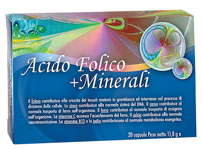 ACIDO FOLICO + MINERALI 20 CAPSULE - pharmaonline24.it