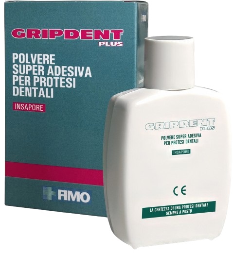 GRIPDENT PLUS POLVERE SUPER ADESIVA PER PROTESI DENTALI 40 G - pharmaonline24.it