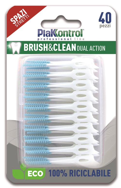PLAKKONTROL BRUSH & CLEAN SCOVOLINI SPAZI STRETTI 40 PEZZI - pharmaonline24.it