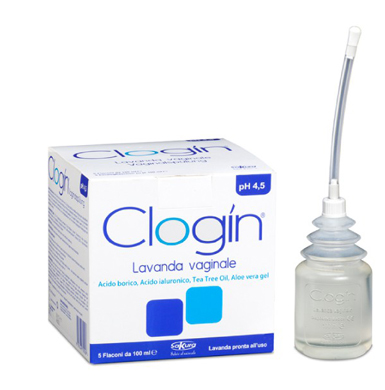 CLOGIN LAVANDA VAGINALE 5 FLACONI DA 100 ML + 5 CANNULE VAGINALI MONOUSO - pharmaonline24.it