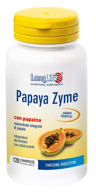 LONGLIFE PAPAYA ZYME 120 COMPRESSE MASTICABILI - pharmaonline24.it