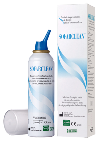 SOLUZIONE FISIOLOGICA SOFARCLEAN 150ML IN BOMBOLETTA PRESSURIZZATA - pharmaonline24.it