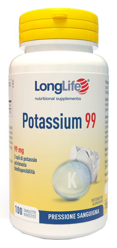 LONGLIFE POTASSIUM 99 100 TAVOLETTE RIVESTITE - pharmaonline24.it