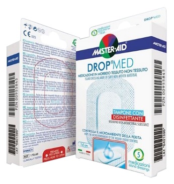MEDICAZIONE COMPRESSA AUTOADESIVA DERMOATTIVA IPOALLERGENICA AERATA MASTER-AID DROP MED 10X8 5 PEZZI - pharmaonline24.it