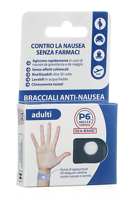 BRACCIALE ANTI NAUSEA PER ADULTI P6 NAUSEA CONTROL 2 PEZZI - pharmaonline24.it