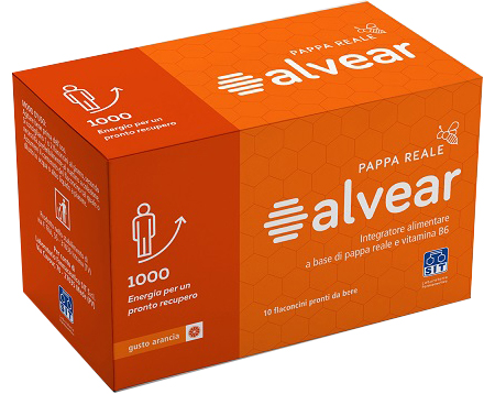 ALVEAR 1000 PAPPA REALE 10 FLACONCINI GUSTO ARANCIA - pharmaonline24.it