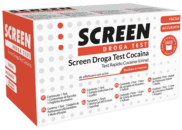 SCREEN DROGA TEST COCAINA TEST ANTIDROGA CON CONTENITORE URINA - pharmaonline24.it