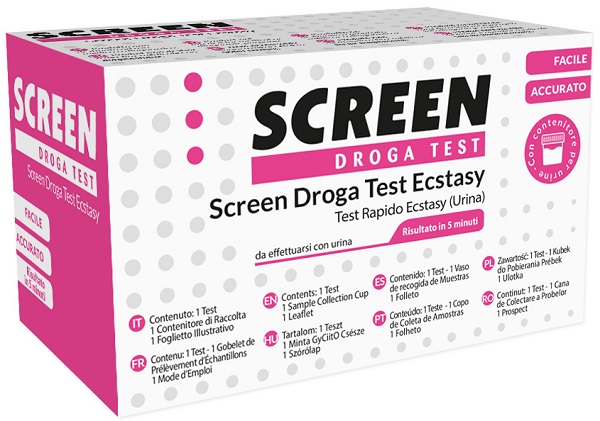 SCREEN DROGA TEST ECSTASY TEST ANTIDROGA CON CONTENITORE URINA - pharmaonline24.it