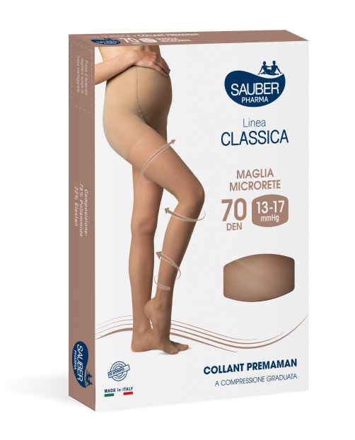 SAUBER COLLANT 70 DENARI PREMAMAN MAGLIA MICRORETE NEUTRO BEIGE 5 LINEA CLASSICA - pharmaonline24.it