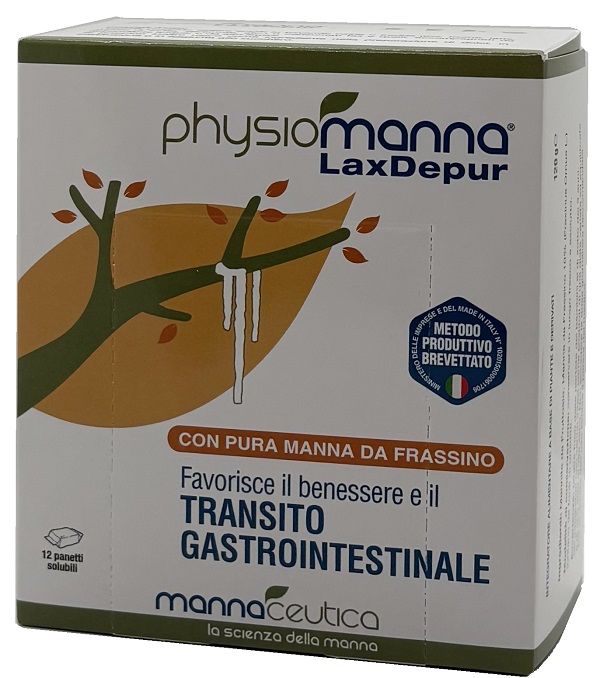 PHYSIOMANNA LAXDEPUR MANNITE DUFOUR 12 PANETTI SOLUBILI DA 10 G - pharmaonline24.it