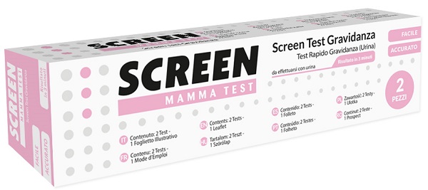 SCREEN TEST ORMONE HCG GRAVIDANZA NELL'URINA SCREEN TEST HCG 2 PEZZI - pharmaonline24.it