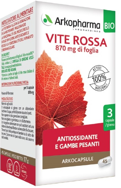 ARKO CAPSULE VITE ROSSA BIO 45 CAPSULE - pharmaonline24.it