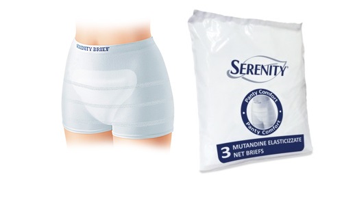 MUTANDINA A RETE PER INCONTINENZA SERENITY PANTY COMFORT S 3 PEZZI - pharmaonline24.it