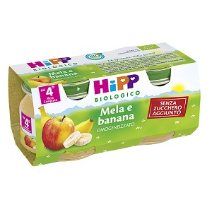 HIPP BIO FRUTTA GRATTUGGIATA MELA BANANA 4X100 G - pharmaonline24.it