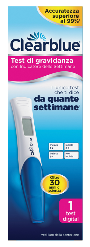 TEST DI GRAVIDANZA CLEARBLUE CON INDICATORE DELLE SETTIMANE 1 PEZZO - pharmaonline24.it