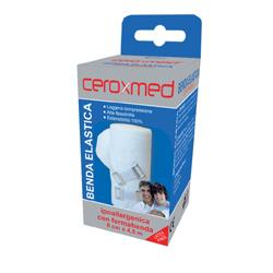 BENDA ELASTICA CEROXMED 8X450 CM CON GANCIO 1 PEZZO - pharmaonline24.it