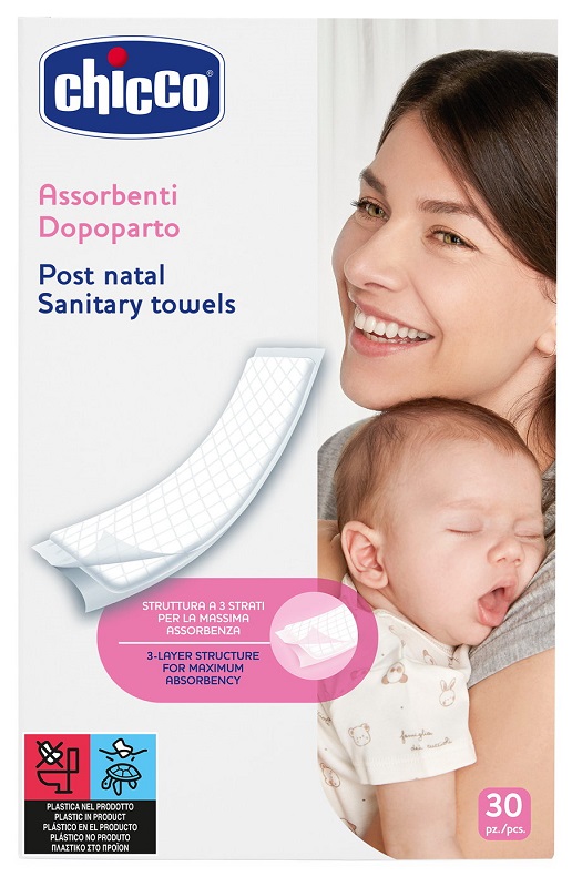 CHICCO ASSORBENTI PROTECTION POSTPARTO 30 PEZZI - pharmaonline24.it