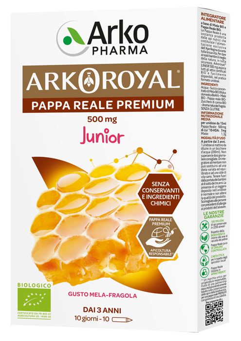 ARKOROYAL PAPPA REALE BIOLOGICA 500 MG 10 UNICA DOSE - pharmaonline24.it