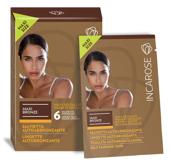 INCAROSE MAXI BRONZE 6 SALVIETTE VEG* - pharmaonline24.it