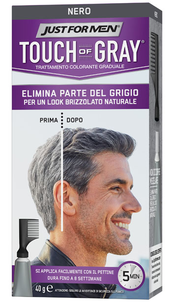 JUST FOR MEN TOUCH OF GRAY NERO 40 G - pharmaonline24.it