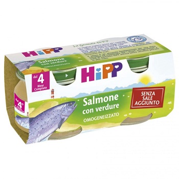 HIPP OMOGENEIZZATO SALMONE CON VERDURE 2X80 G - pharmaonline24.it
