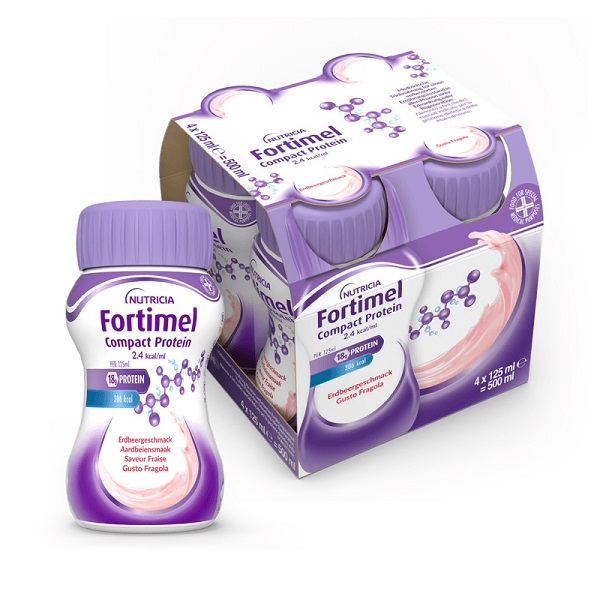 FORTIMEL COMPACT PROTEIN FRAGOLA 4 BOTTIGLIE 125 ML - pharmaonline24.it