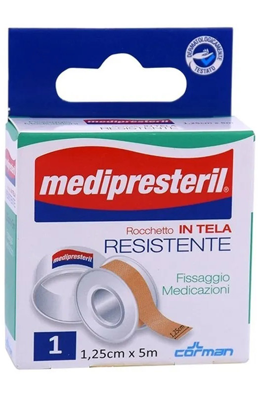 CEROTTO IN ROCCHETTO MEDIPRESTERIL IN TELA RESISTENTE M5X1,25CM - pharmaonline24.it