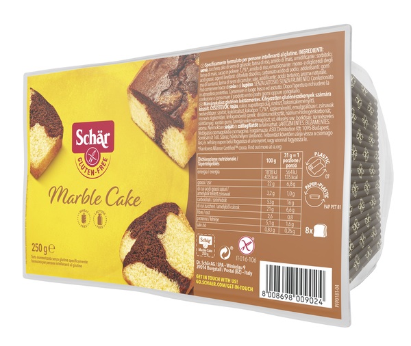 SCHAR MARBLE CAKE SENZA LATTOSIO 250 G - pharmaonline24.it