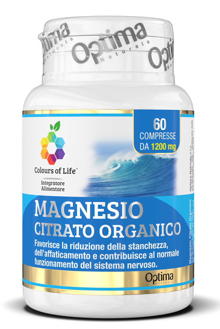 COLOURS OF LIFE MAGNESIO CITRATO ORGANICO 60 COMPRESSE 1200 MG - pharmaonline24.it