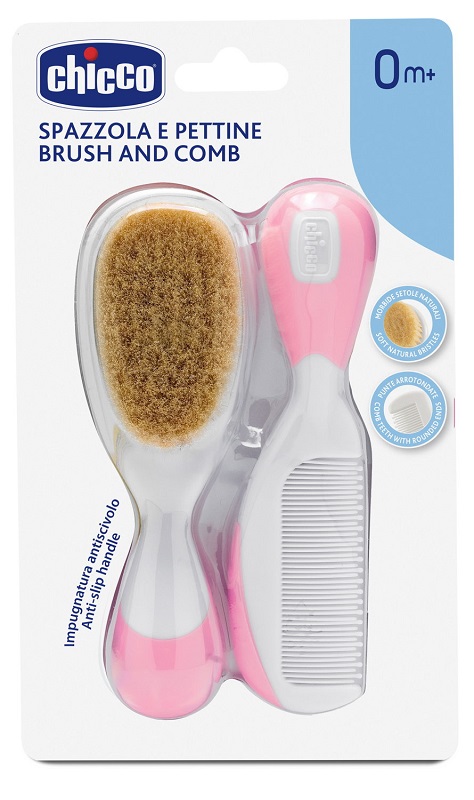 CHICCO SPAZZOLA + PETTINE ROSA - pharmaonline24.it