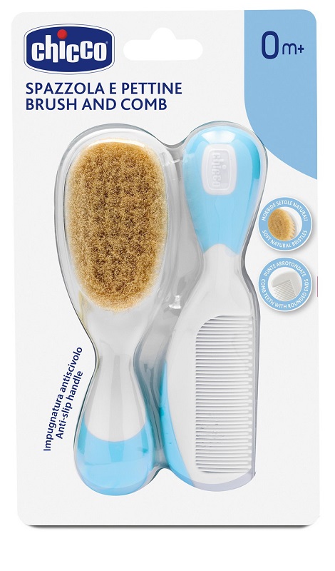 CHICCO SPAZZOLA + PETTINE AZZURRO - pharmaonline24.it