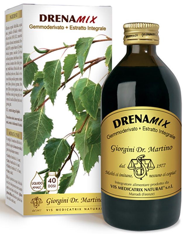 DRENAMIX GEMMODERIVATO + ESTRATTO INTEGRALE SENZA ALCOOL 200 ML 40 DOSI - pharmaonline24.it
