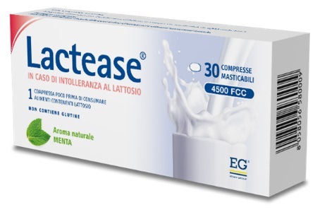 LACTEASE 4500 FCC AROMA MENTA 30 COMPRESSE MASTICABILI - pharmaonline24.it