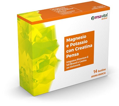 MAGNESIO E POTASSIO CON CREATINA ARANCIA PENSA 14 BUSTINE - pharmaonline24.it