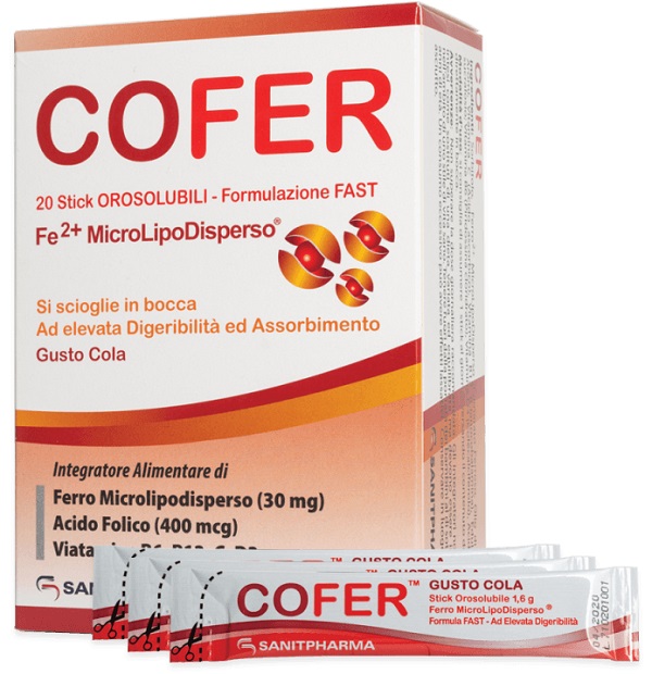 COFER 20 STICK OROSOLUBILI DA 1,6 G GUSTO COLA - pharmaonline24.it